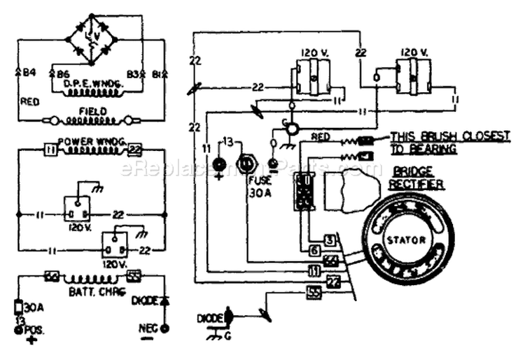 Page C Diagram and Parts List for 8953-0 H2250 Briggs and Stratton Generator